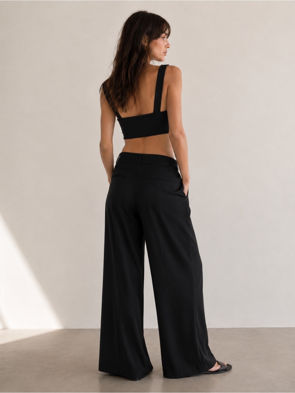 Proenza Schouler Black Asymmetric Draped Bra Top NWT Size 4 - Picture 2 of 13